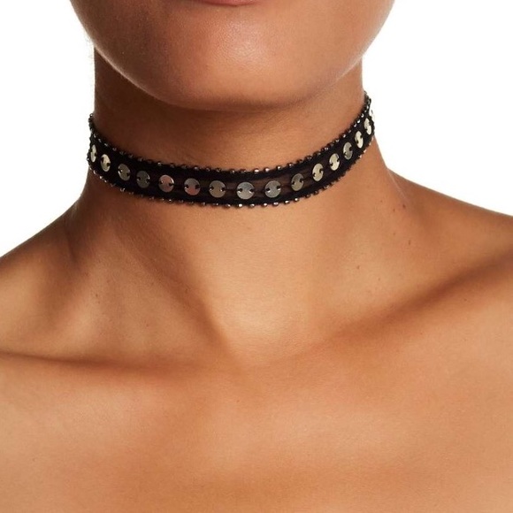 Chan Luu Choker Necklace NEE NWT Chiffon & Silver - Picture 2 of 4